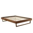 Modway Billie Twin Rubberwood and MDF Wood Platform Bed Frame in Walnut