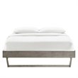 Modway Billie Full Rubberwood and MDF Wood Platform Bed Frame in Gray