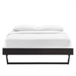 Modway Billie Queen Rubberwood and MDF Wood Platform Bed Frame in Black