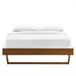 Modway Billie Queen Rubberwood and MDF Wood Platform Bed Frame in Walnut