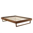 Modway Billie Queen Rubberwood and MDF Wood Platform Bed Frame in Walnut