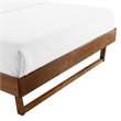 Modway Billie Queen Rubberwood and MDF Wood Platform Bed Frame in Walnut