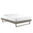 Modway Billie King Rubberwood and MDF Wood Platform Bed Frame in Gray