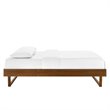 Modway Billie King Rubberwood and MDF Wood Platform Bed Frame in Walnut