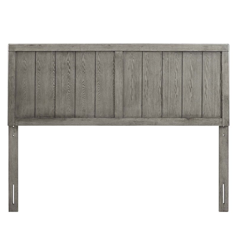 Modway Robbie Twin Modern Rubberwood and MDF Headboard in Gray