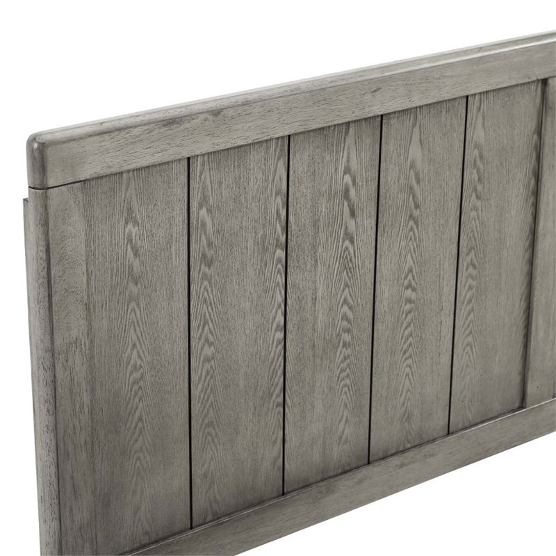 Modway Robbie Twin Modern Rubberwood and MDF Headboard in Gray