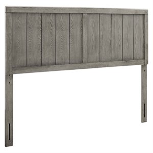 Modway Robbie Twin Modern Rubberwood and MDF Headboard in Gray