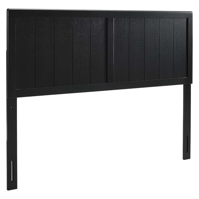 Modway Robbie King Modern Rubberwood and MDF Headboard in Black