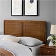 Modway Archie Queen Modern Rubberwood and MDF Headboard in Walnut