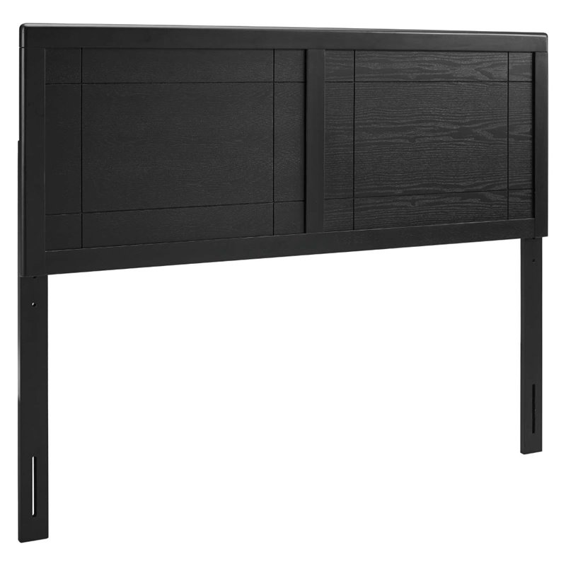 Modway Archie King Modern Rubberwood and MDF Headboard in Black
