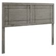 Modway Archie King Modern Rubberwood and MDF Headboard in Gray