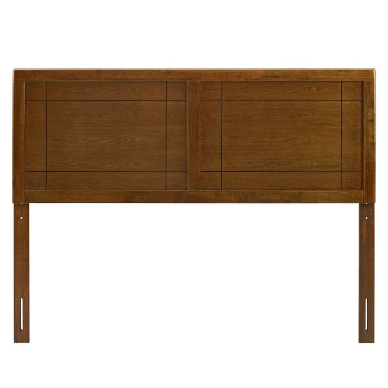 Modway Archie King Modern Rubberwood and MDF Headboard in Walnut