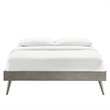 Modway Margo Twin MDF Wood and Rubberwood Platform Bed Frame in Gray