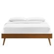 Modway Margo Twin MDF Wood and Rubberwood Platform Bed Frame in Walnut