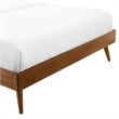 Modway Margo Twin MDF Wood and Rubberwood Platform Bed Frame in Walnut