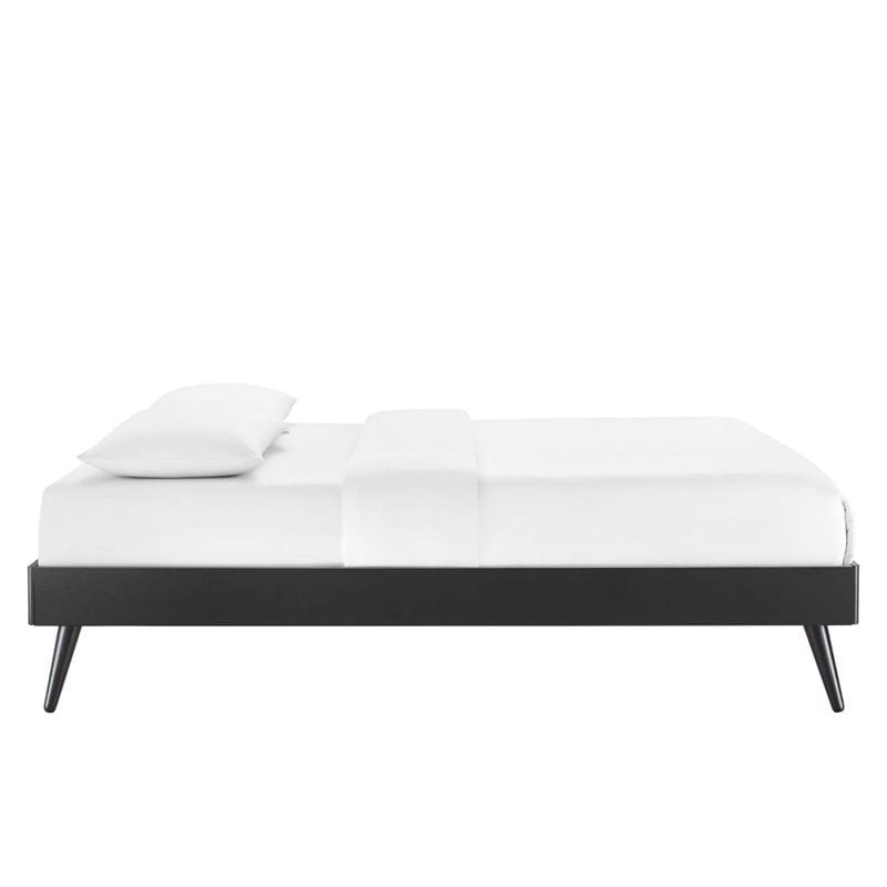 Modway Margo Full MDF Wood and Rubberwood Platform Bed Frame in Black