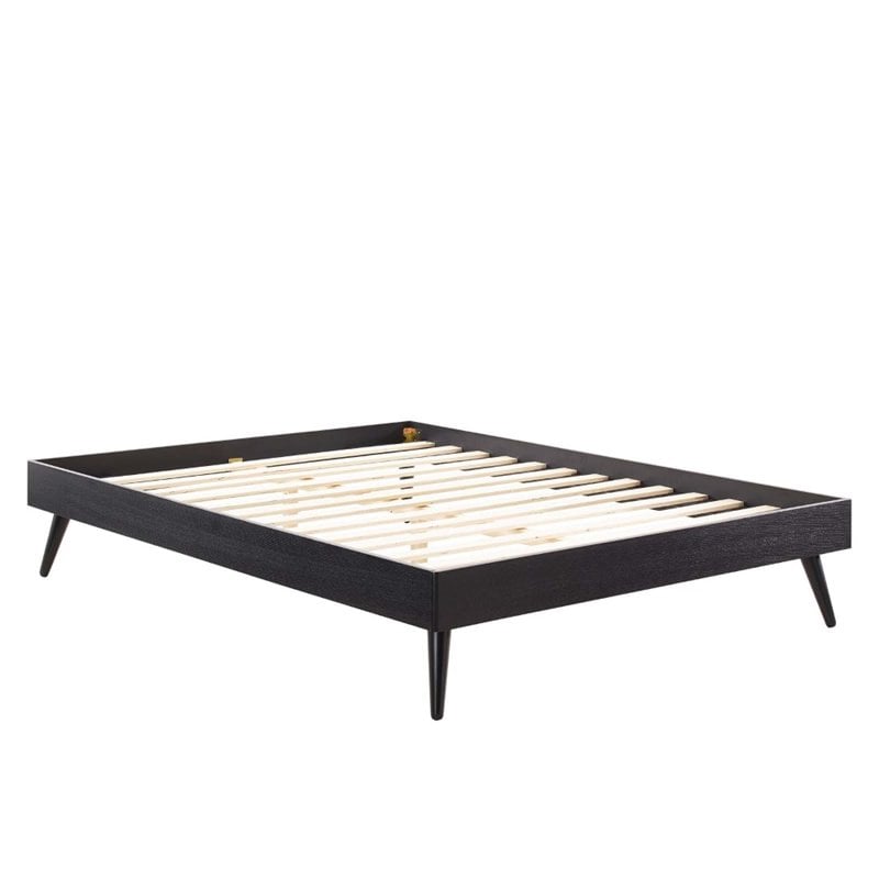 Modway Margo Full MDF Wood and Rubberwood Platform Bed Frame in Black