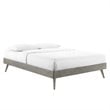 Modway Margo King MDF Wood and Rubberwood Platform Bed Frame in Gray