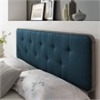 Modway Collins Tufted Twin Fabric and Wood Headboard in Gray/Azure Blue