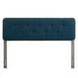 Modway Collins Tufted Twin Fabric and Wood Headboard in Gray/Azure Blue