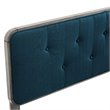 Modway Collins Tufted Twin Fabric and Wood Headboard in Gray/Azure Blue