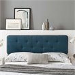 Modway Collins Tufted Twin Fabric and Wood Headboard in Gray/Azure Blue