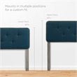 Modway Collins Tufted Twin Fabric and Wood Headboard in Gray/Azure Blue