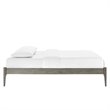 Modway June Full MDF Wood and Rubberwood Platform Bed Frame in Gray