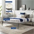 Modway June Full MDF Wood and Rubberwood Platform Bed Frame in Gray