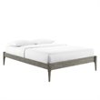 Modway June Full MDF Wood and Rubberwood Platform Bed Frame in Gray