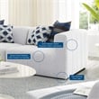 Modway Bartlett 2-Piece Upholstered Fabric Loveseat in Ivory