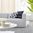 Modway Bartlett 2-Piece Upholstered Fabric Loveseat in Ivory