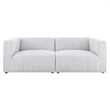 Modway Bartlett 2-Piece Upholstered Fabric Loveseat in Ivory