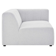 Modway Bartlett 2-Piece Upholstered Fabric Loveseat in Ivory