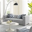 Modway Bartlett 2-Piece Upholstered Fabric Loveseat in Light Gray