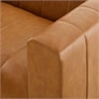 Modway Bartlett 4-Piece Modern Faux Leather Sectional Sofa in Tan