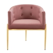 Modway Savour Tufted Velvet Stainless Steel Accent Chair in Dusty Rose