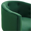 Modway Savour Tufted Performance Velvet Stainless Steel Accent Chair in Emerald