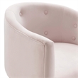 Modway Savour Tufted Performance Velvet Stainless Steel Accent Chair in Pink