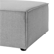 Modway Saybrook Fabric Upholstered Outdoor Patio Sofa Armless Chair in Gray