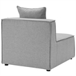 Modway Saybrook Fabric Upholstered Outdoor Patio Sofa Armless Chair in Gray