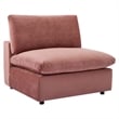 Modway Commix Down Filled Performance Velvet Armless Chair in Dusty Rose Pink