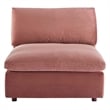Modway Commix Down Filled Performance Velvet Armless Chair in Dusty Rose Pink