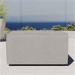 Modway Saybrook Fabric Upholstered Outdoor Patio Sofa Ottoman in Gray