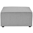 Modway Saybrook Fabric Upholstered Outdoor Patio Sofa Ottoman in Gray