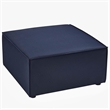 Modway Saybrook Fabric Upholstered Outdoor Patio Sofa Ottoman in Navy