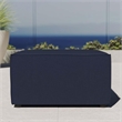 Modway Saybrook Fabric Upholstered Outdoor Patio Sofa Ottoman in Navy