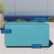 Modway Saybrook Fabric Upholstered Outdoor Patio Sofa Ottoman in Turquoise
