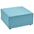 Modway Saybrook Fabric Upholstered Outdoor Patio Sofa Ottoman in Turquoise