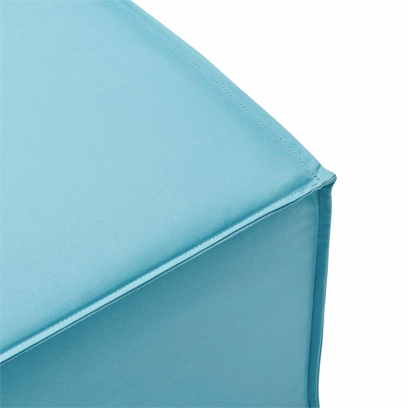 Modway Saybrook Fabric Upholstered Outdoor Patio Sofa Ottoman in Turquoise